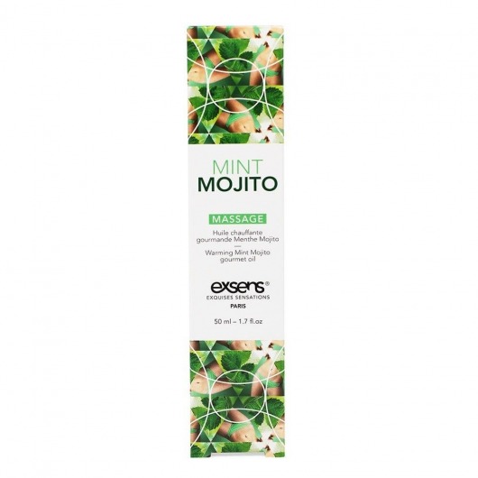 Разогревающее массажное масло с ароматом мохито Gourmet Mint Mojito - 50 мл. - Exsens - купить с доставкой в Москве