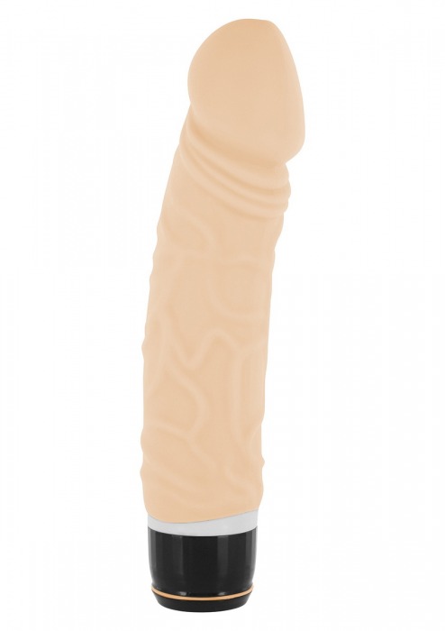 Реалистичный силиконовый вибратор CLASSIC ORIGINAL NUDE - 20 см. - Seven Creations
