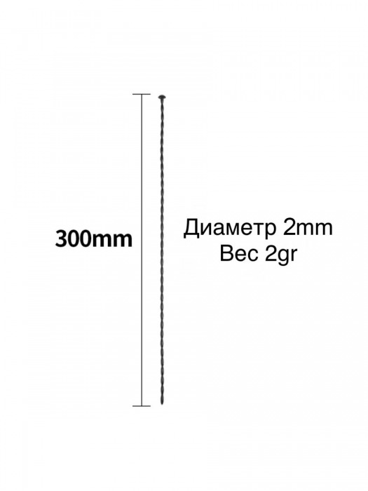 Черный уретральный стимулятор - 30 см. - Rubber Tech Ltd - купить с доставкой в Москве