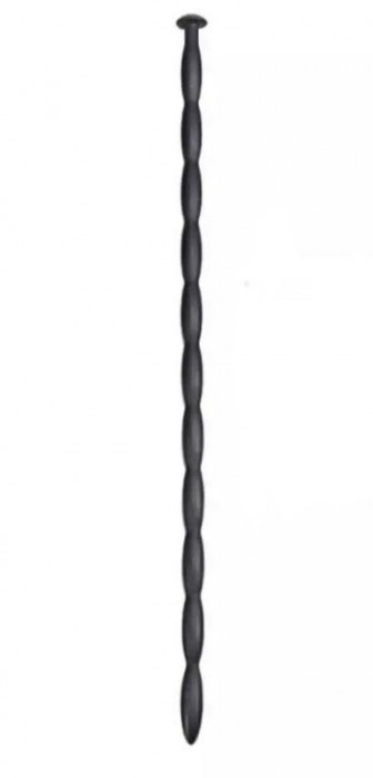 Черный уретральный силиконовый стимулятор - 30 см. - Rubber Tech Ltd - купить с доставкой в Москве