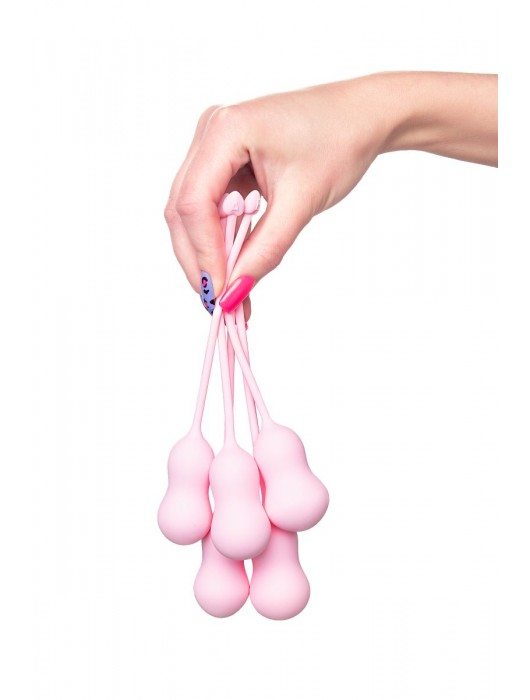 Набор из 5 розовых вагинальных шариков Tulips - ToyFa