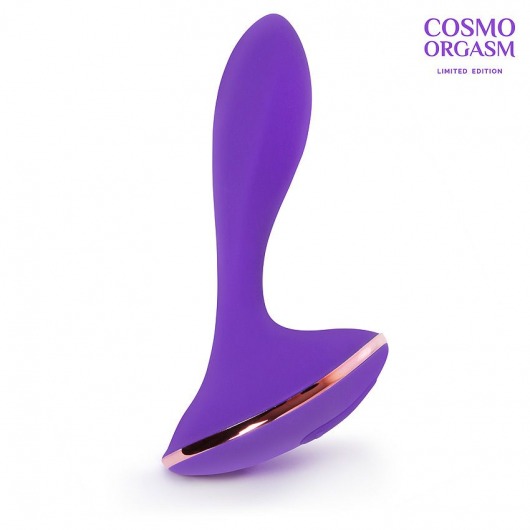 Фиолетовый вибростимулятор G-точки с широким основанием - 15,5 см. - Cosmo
