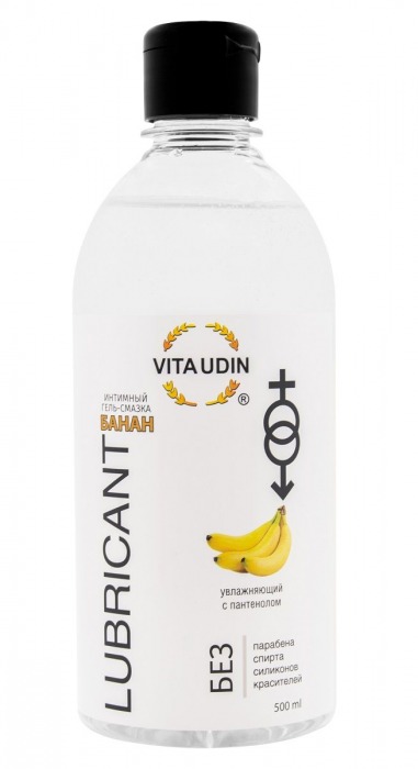 Интимный гель-смазка на водной основе VITA UDIN с ароматом банана - 500 мл. - VITA UDIN - купить с доставкой в Москве
