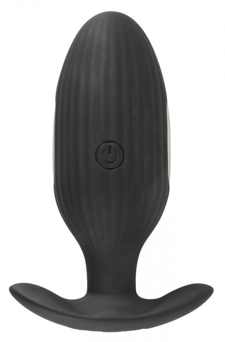 Черная анальная втулка с вибрацией и электростимуляцией Vibrating E-Stim Butt Plug - 9,2 см. - Orion - купить с доставкой в Москве