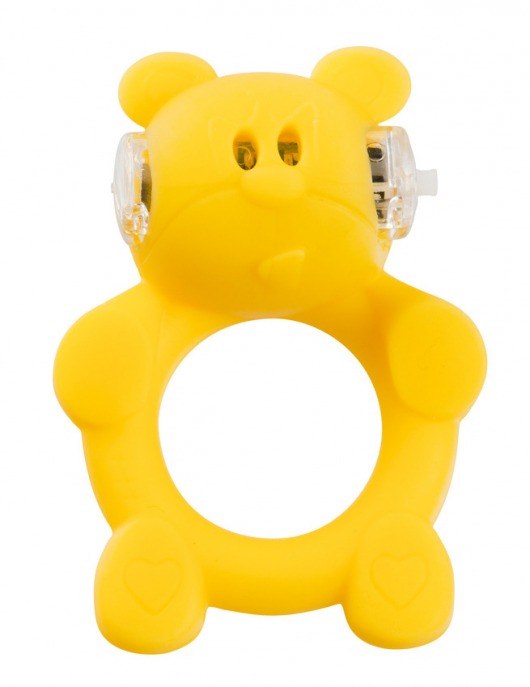 Жёлтое виброкольцо на пенис Brutal Bear - Shots Media BV - в Москве купить с доставкой