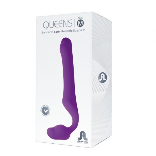 Лиловый безремневой страпон Queens M - Adrien Lastic - купить с доставкой в Москве