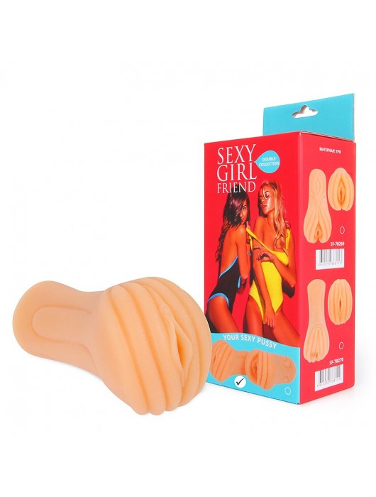 Телесный мастурбатор-вагина с рельефным тоннелем - Bior toys - в Москве купить с доставкой