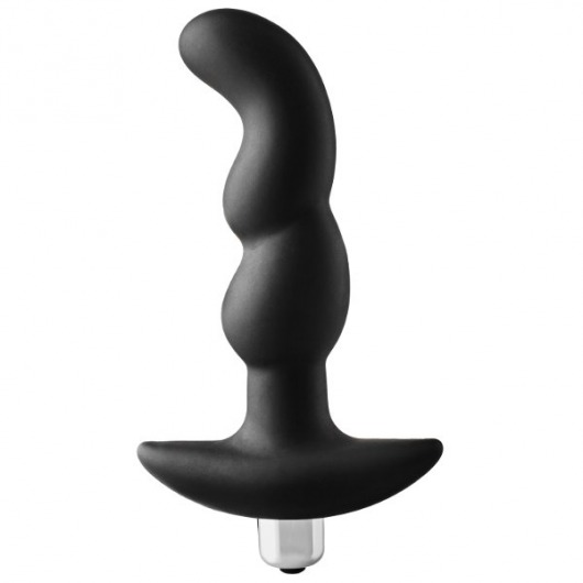 Черная вибропробка для простаты FantASStic Vibrating Prostate Plug - 14,5 см. - Dream Toys - в Москве купить с доставкой