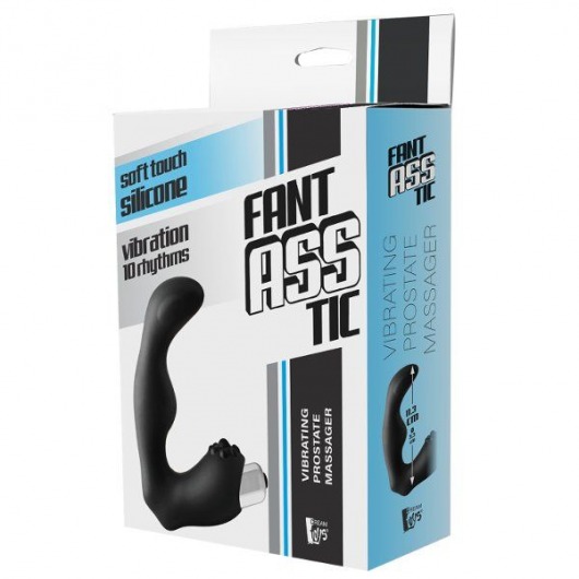Черный вибромассажер простаты FantASStic Vibrating Prostate Massager - 11,3 см. - Dream Toys - в Москве купить с доставкой