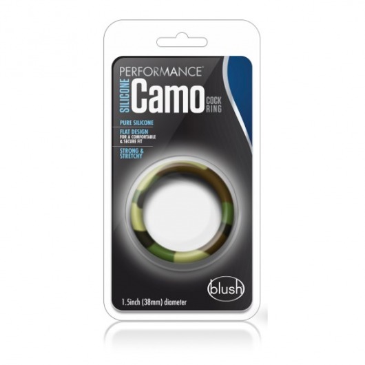 Эрекционное кольцо камуфляжной расцветки Silicone Camo Cock Ring - Blush Novelties - в Москве купить с доставкой