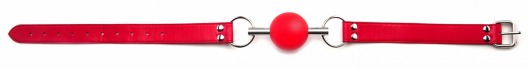 Кляп-шар на красных ремешках Solid Ball Gag - Shots Media BV - купить с доставкой в Москве
