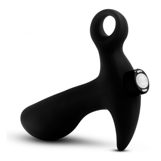Черный анальный вибратор Silicone Vibrating Prostate Massager 01 - 10,8 см. - Blush Novelties - в Москве купить с доставкой