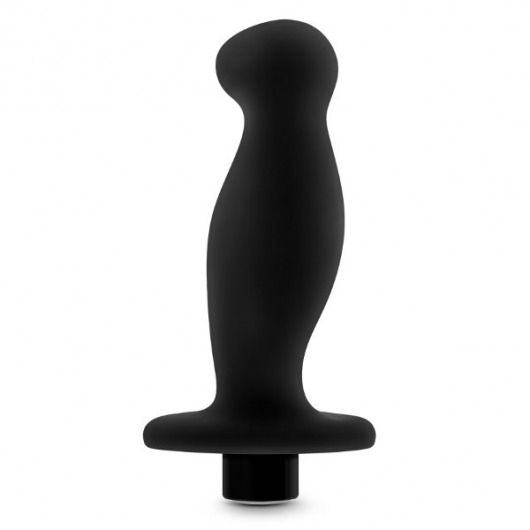 Черный анальный вибромассажёр Silicone Vibrating Prostate Massager 02 - 10,8 см. - Blush Novelties - в Москве купить с доставкой