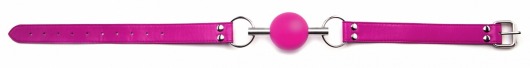 Кляп-шар на розовых ремешках Solid Ball Gag - Shots Media BV - купить с доставкой в Москве