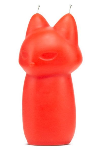 Красная БДСМ-свеча в форме злой кошки Fox Drip Candle - Blush Novelties - купить с доставкой в Москве