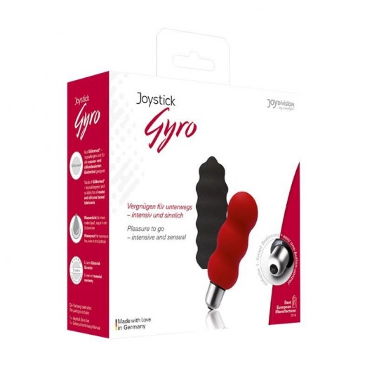 Мощная вибропуля Gyro с двумя сменными насадками - красной и серой - Joy Division