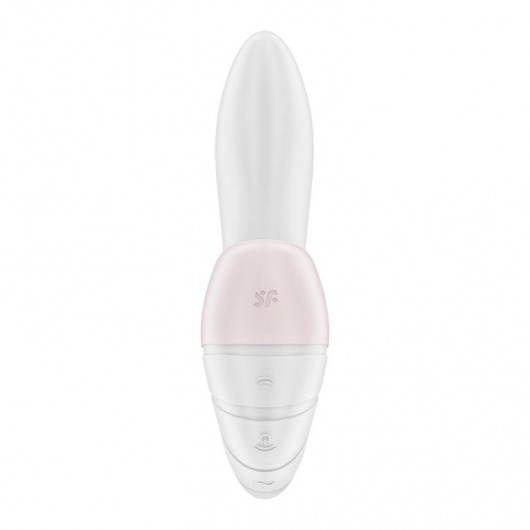 Белый вибратор с вакуумным стимулятором Supernova - 16,9 см. - Satisfyer