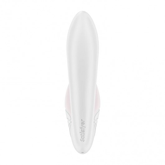 Белый вибратор с вакуумным стимулятором Supernova - 16,9 см. - Satisfyer