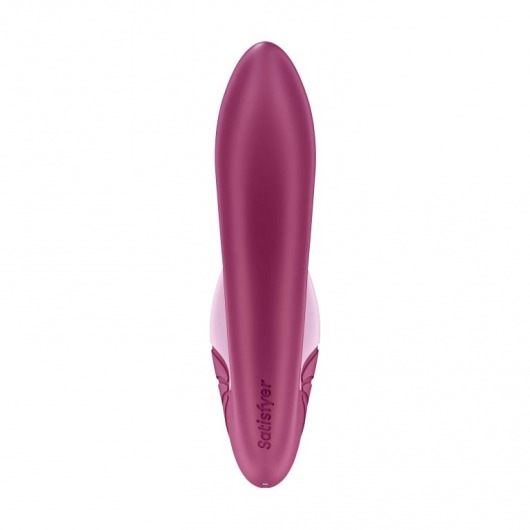 Малиновый вибратор с вакуумным стимулятором Supernova - 16,9 см. - Satisfyer