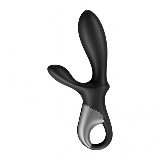 Черный анальный вибратор Heat Climax+ с функцией нагрева - 20,6 см. - Satisfyer - в Москве купить с доставкой