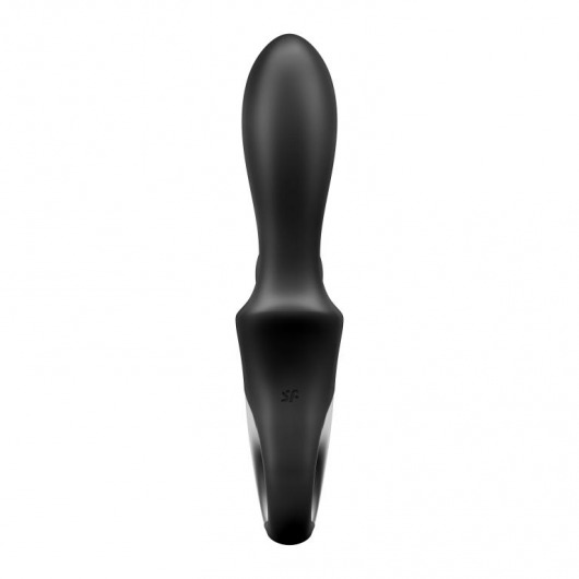 Черный анальный вибратор Heat Climax+ с функцией нагрева - 20,6 см. - Satisfyer - в Москве купить с доставкой