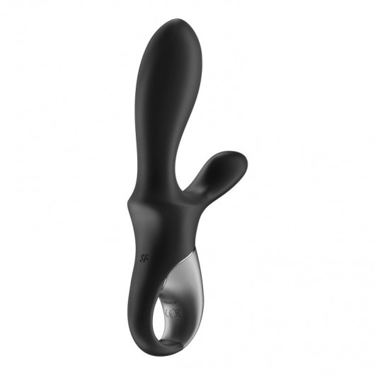 Черный анальный вибратор Heat Climax+ с функцией нагрева - 20,6 см. - Satisfyer - в Москве купить с доставкой