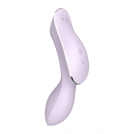Сиреневый вибромассажер с вакуумной стимуляцией Curvy Trinity 2 - Satisfyer
