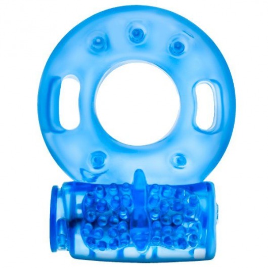 Голубое эрекционное виброкольцо Reusable Cock Ring - Blush Novelties - в Москве купить с доставкой