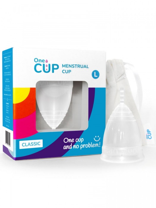 Прозрачная менструальная чаша OneCUP Classic - размер L - OneCUP - купить с доставкой в Москве