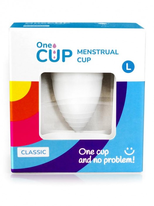 Белая менструальная чаша OneCUP Classic - размер L - OneCUP - купить с доставкой в Москве