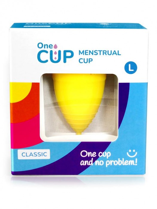 Желтая менструальная чаша OneCUP Classic - размер L - OneCUP - купить с доставкой в Москве