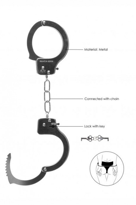 Металлические наручники для любовных игр - Shots Media BV - купить с доставкой в Москве