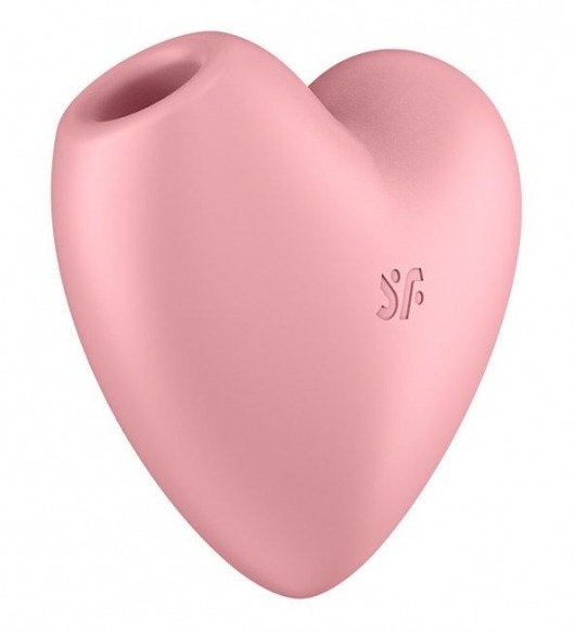 Розовый вибромассажер Cutie Heart с вакуум-волновой стимуляцией - Satisfyer