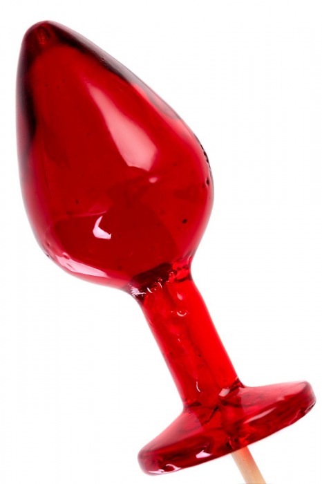 Красный леденец в форме большой анальной пробки со вкусом виски - Sosuчki - купить с доставкой в Москве