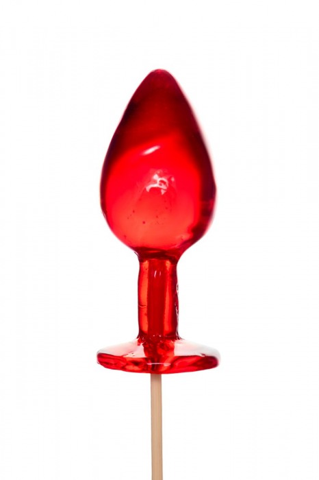 Красный леденец в форме малой анальной пробки со вкусом виски - Sosuчki - купить с доставкой в Москве