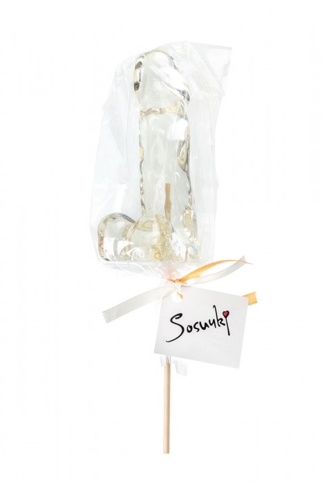 Прозрачный леденец в форме пениса со вкусом пина колада - Sosuчki - купить с доставкой в Москве