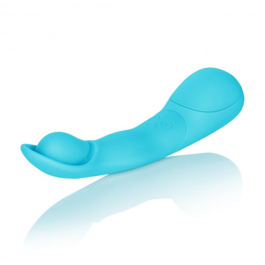 Голубой вибромассажер Impress Scoop - 12 см. - California Exotic Novelties