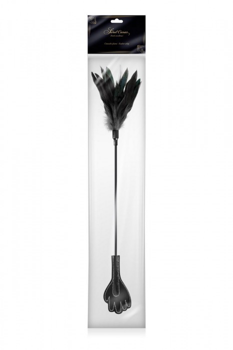 Двусторонний стек-щекоталка Sweet Caress Feather Whip - 58 см. - Sweet Caress - купить с доставкой в Москве