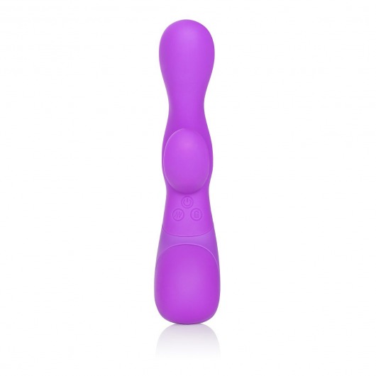 Фиолетовый вибромассажер Impress Tongue со стимуляцией клитора - 18 см. - California Exotic Novelties