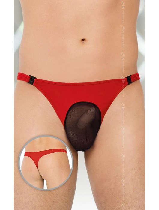 Мужские стринги с полупрозрачной вставкой - SoftLine купить с доставкой