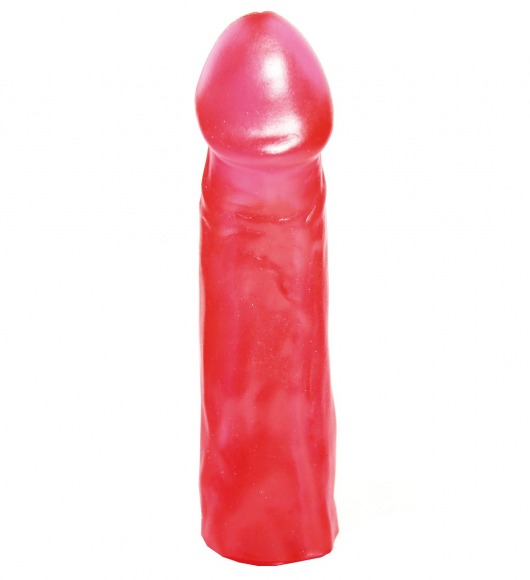 Розовая реалистичная насадка для трусиков с плугом - 19,5 см. - Джага-Джага - купить с доставкой в Москве