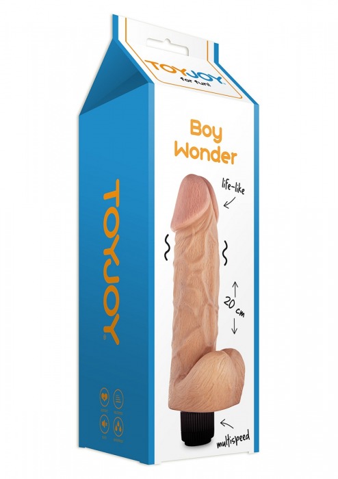 Реалистичный вибратор BOY WONDER - 20 см. - Toy Joy