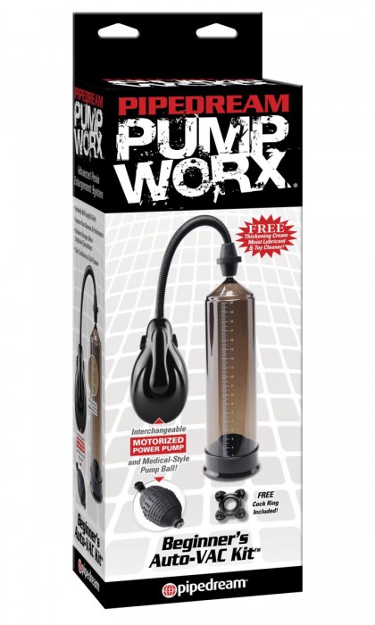Вакуумный вибростимулятор Pump Worx Beginners Auto VAC Kit - Pipedream - в Москве купить с доставкой