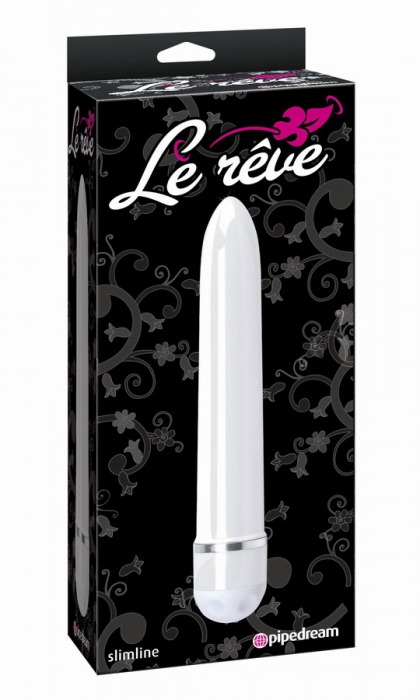 Белый классический вибратор Le Reve Slimline White - 17,1 см. - Pipedream