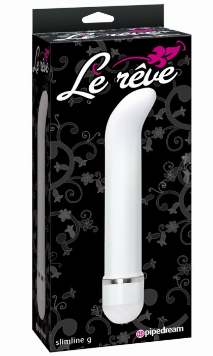 Белый вибростимулятор Le Reve Slimline G - 21,6 см. - Pipedream