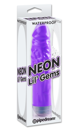 Фиолетовый вибратор Neon Lil Gems - 14 см. - Pipedream