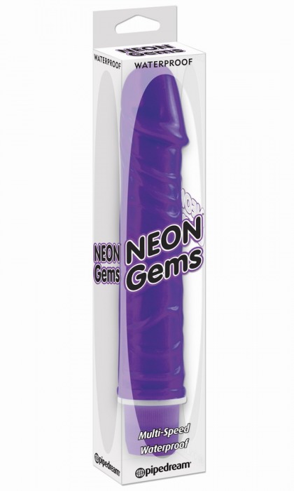 Фиолетовый вибратор Neon Gems - 17 см. - Pipedream