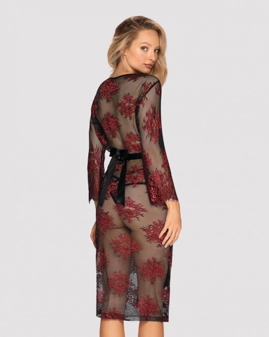 Соблазнительный длинный пеньюар Redessia - Obsessive купить с доставкой