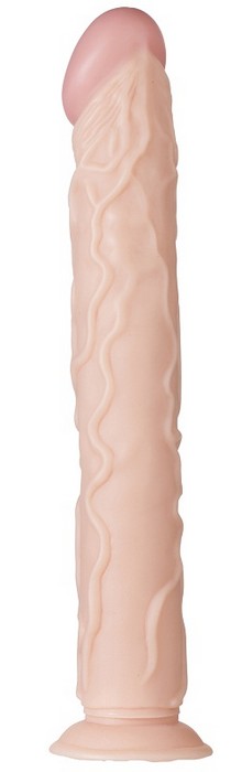 Реалистичный фаллоимитатор с присоской FLESHXL - 33 см. - Dream Toys