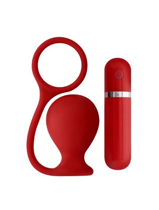 Красная вибровтулка MENZSTUFF ASS CORK WIDE - 7,5 см. - Dream Toys - в Москве купить с доставкой